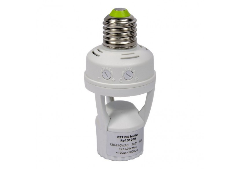 Adaptateur ampoule LED E27 détecteur de présence intégré - S1050 - Barcelona LED Adaptateur ampoule LED E27 détecteur de présence intégré - S1050 - Barcelona LED