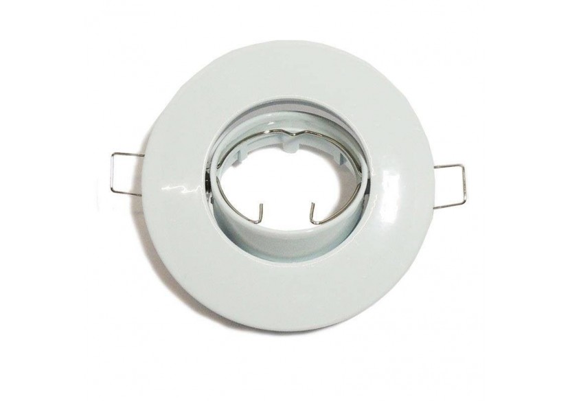 Collerette ronde orientable à encastrer pour dichroïque LED, diamètre 80/102mm. Couleur Blanc - B958105 - Barcelona LED