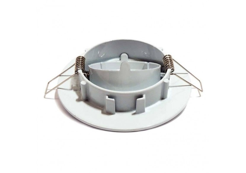 Collerette ronde orientable à encastrer pour dichroïque LED, diamètre 80/102mm. Couleur Blanc - B958105 - Barcelona LED