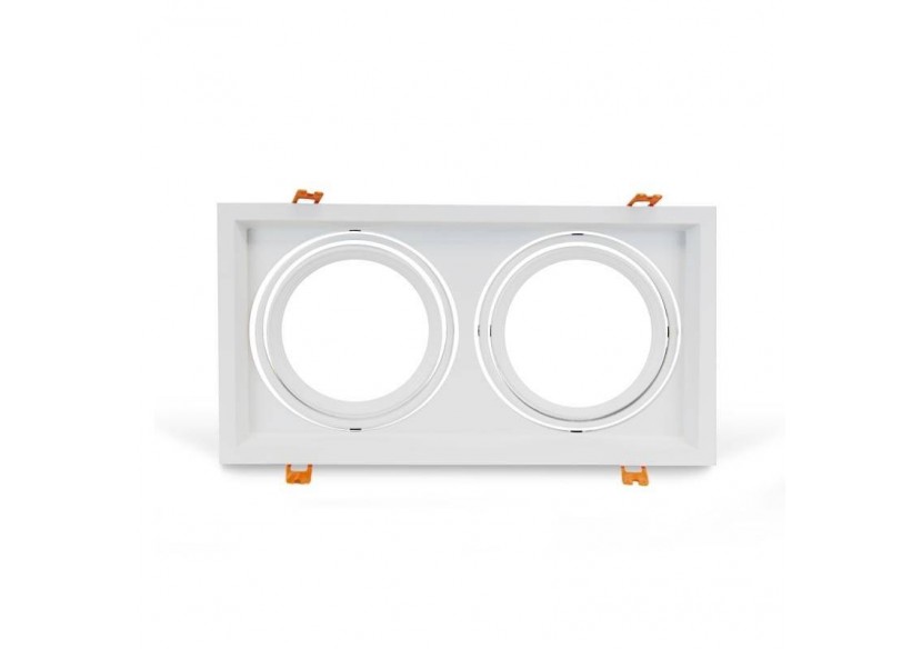 Cardan Aluminium pour deux ampoules QR111 LED Basculable 324x175mm - B101721-B - Barcelona LED Cardan Aluminium pour deux ampoules QR111 LED Basculable 324x175mm - B101721-B - Barcelona LED