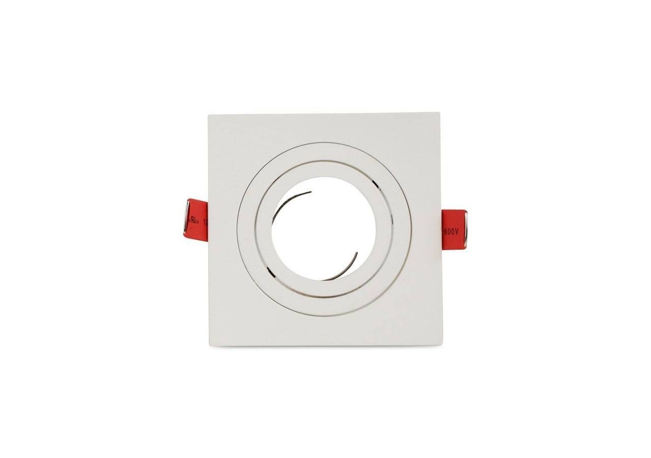 Collerette carrée orientable à encastre pour ampoule LED GU10 orientable - B972-B - Barcelona LED