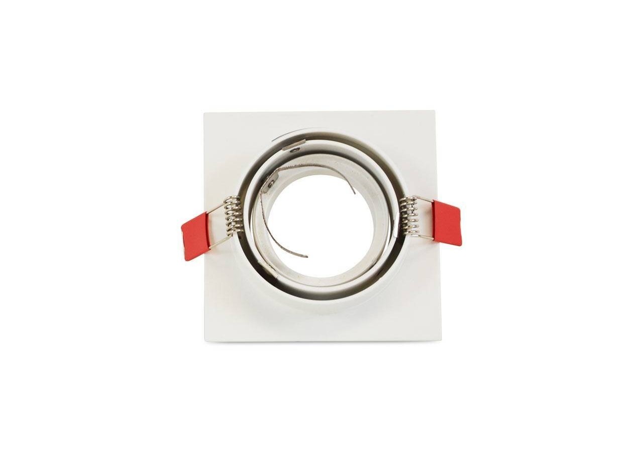 Collerette carrée orientable à encastre pour ampoule LED GU10 orientable - B972-B - Barcelona LED