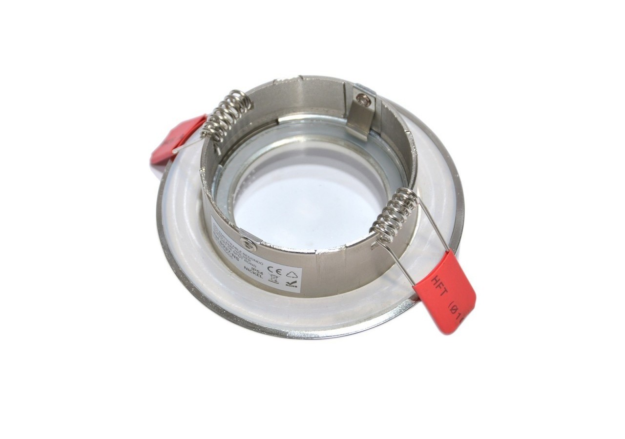 Collerette argentée étanche à encastrer pour ampoule GU10 / GU5.3 - B937-NS - Barcelona LED