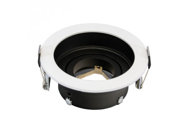 Support spot rond orientable à encastrer pour ampoule GU10/MR16 - B957-R - Barcelona LED