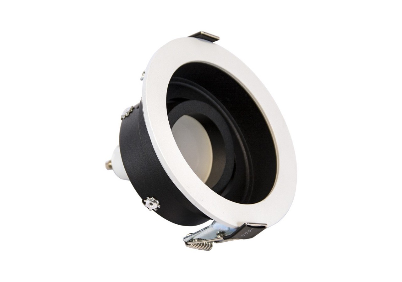 Support spot rond orientable à encastrer pour ampoule GU10/MR16 - B957-R - Barcelona LED