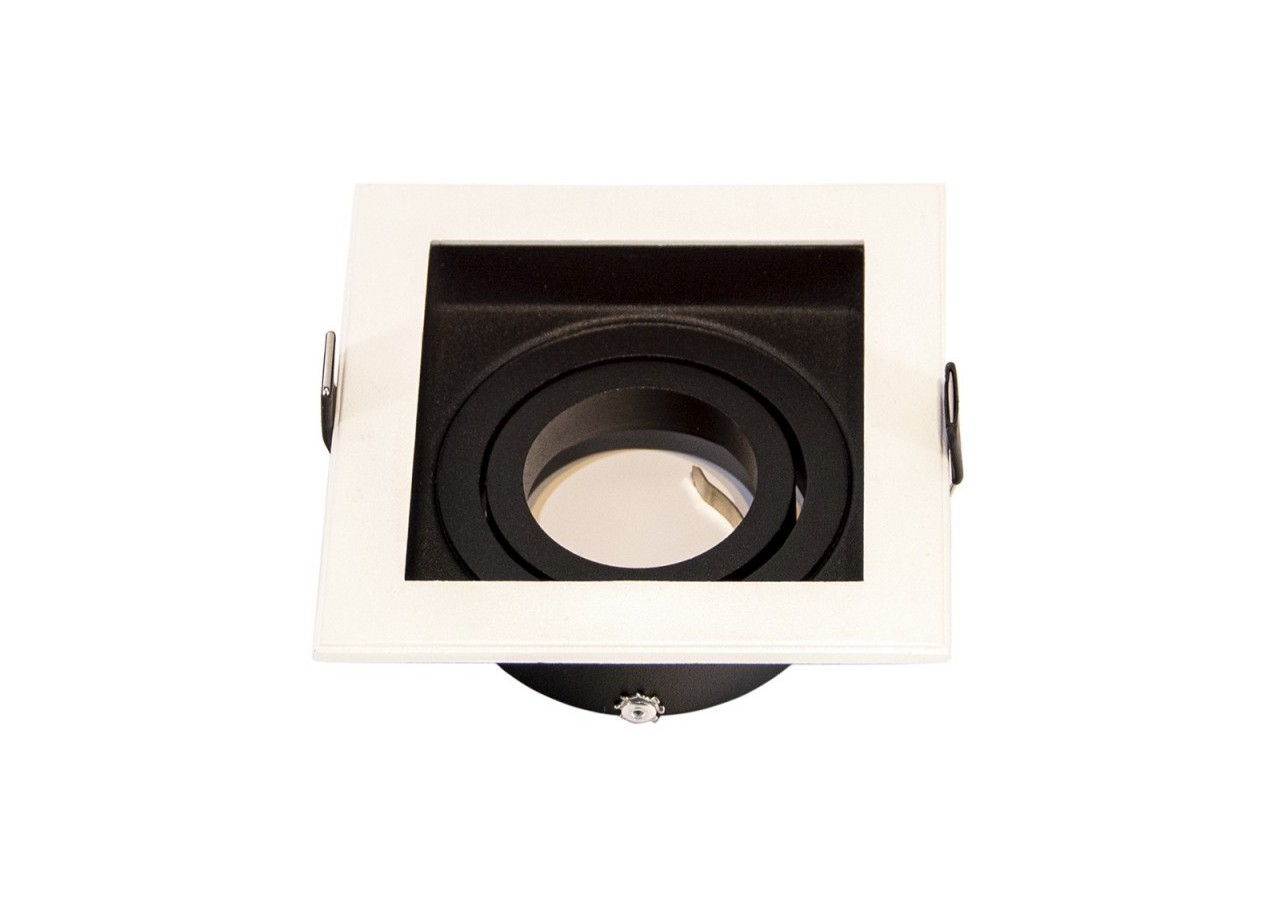 Support encastrable inclinable carré ampoule GU10 / GU5.3 - B957-C - Barcelona LED