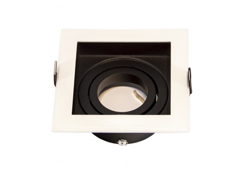 Support encastrable inclinable carré ampoule GU10 / GU5.3 - B957-C - Barcelona LED