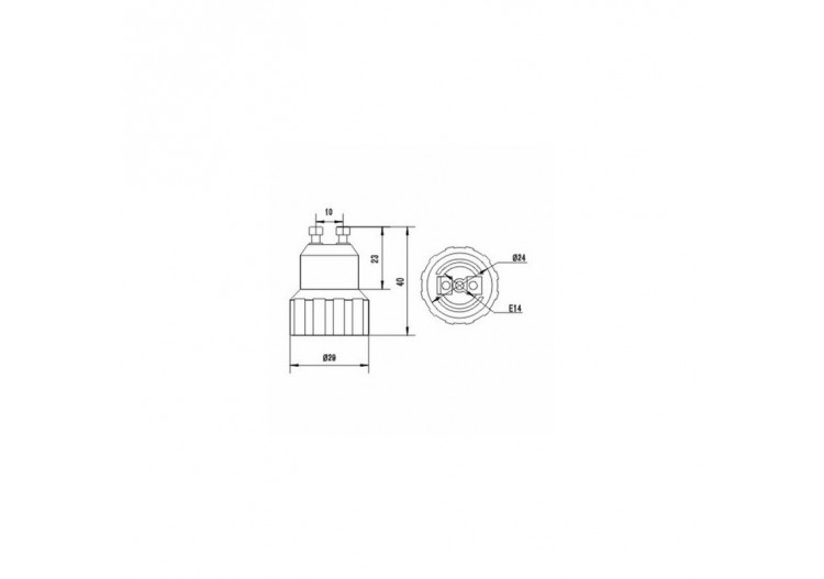 Adaptateur E14 vers GU10 - B1640 - Barcelona LED 2
