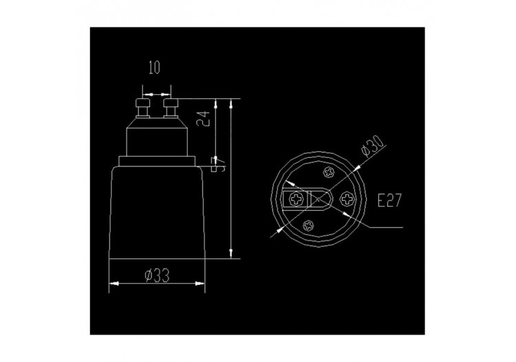 Adaptateur E27 vers GU10 - B1641 - Barcelona LED 2