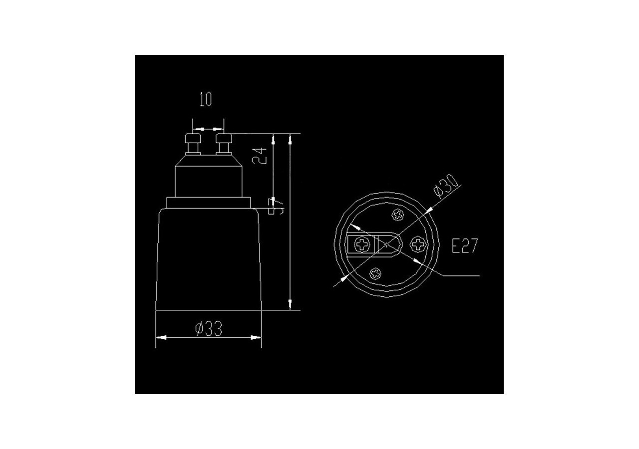 Adaptateur E27 vers GU10 - B1641 - Barcelona LED