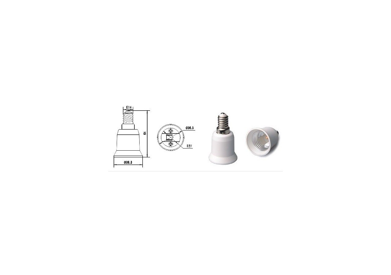 Adaptateur E27 vers E14 - B1645 - Barcelona LED