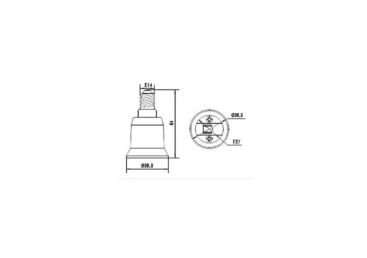 Adaptateur E27 vers E14 - B1645 - Barcelona LED