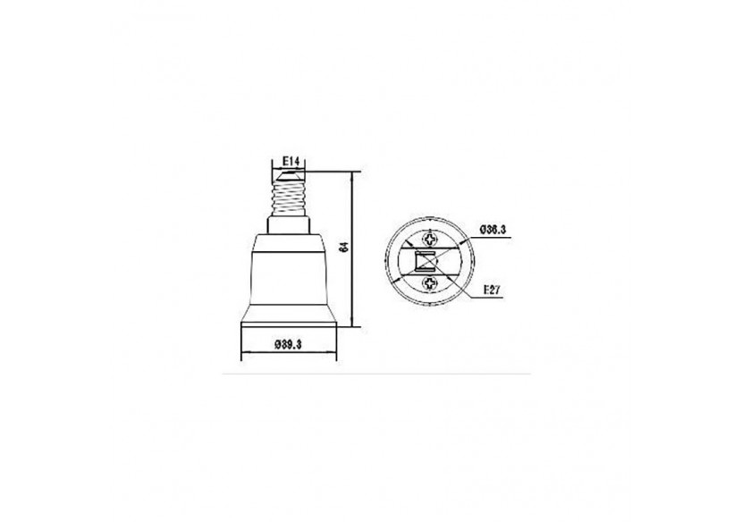 Adaptateur E27 vers E14 - B1645 - Barcelona LED