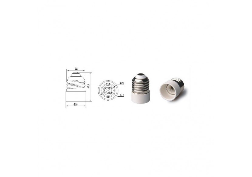 Adaptateur E14 vers E27 - B1648 - Barcelona LED
