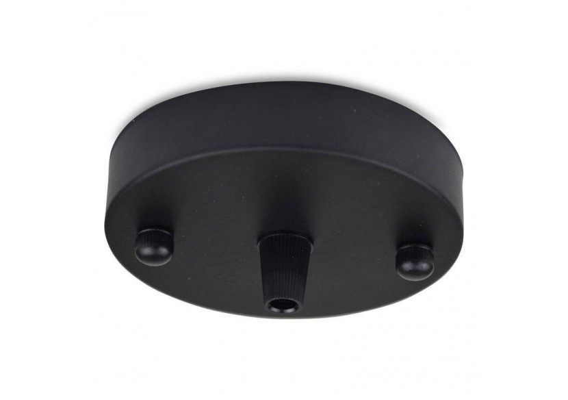 Rosace métallique pour lampe suspendue, noir mat - LV150-N - Barcelona LED