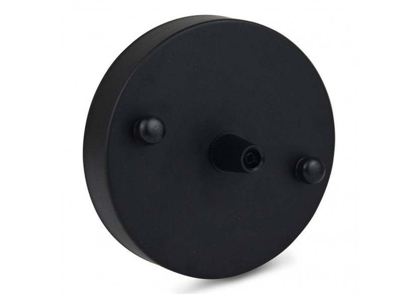 Rosace métallique pour lampe suspendue, noir mat - LV150-N - Barcelona LED