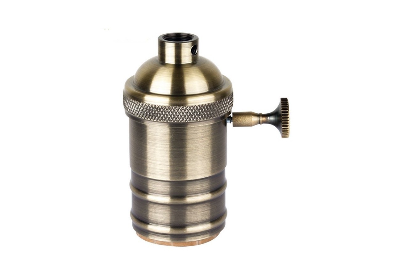 Douille E27 en finition bronze avec interrupteur (Vintage Serie) - LV102-BR - Barcelona LED