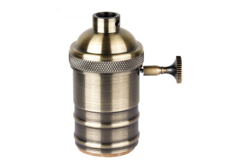 Douille E27 en finition bronze avec interrupteur (Vintage Serie) - LV102-BR - Barcelona LED