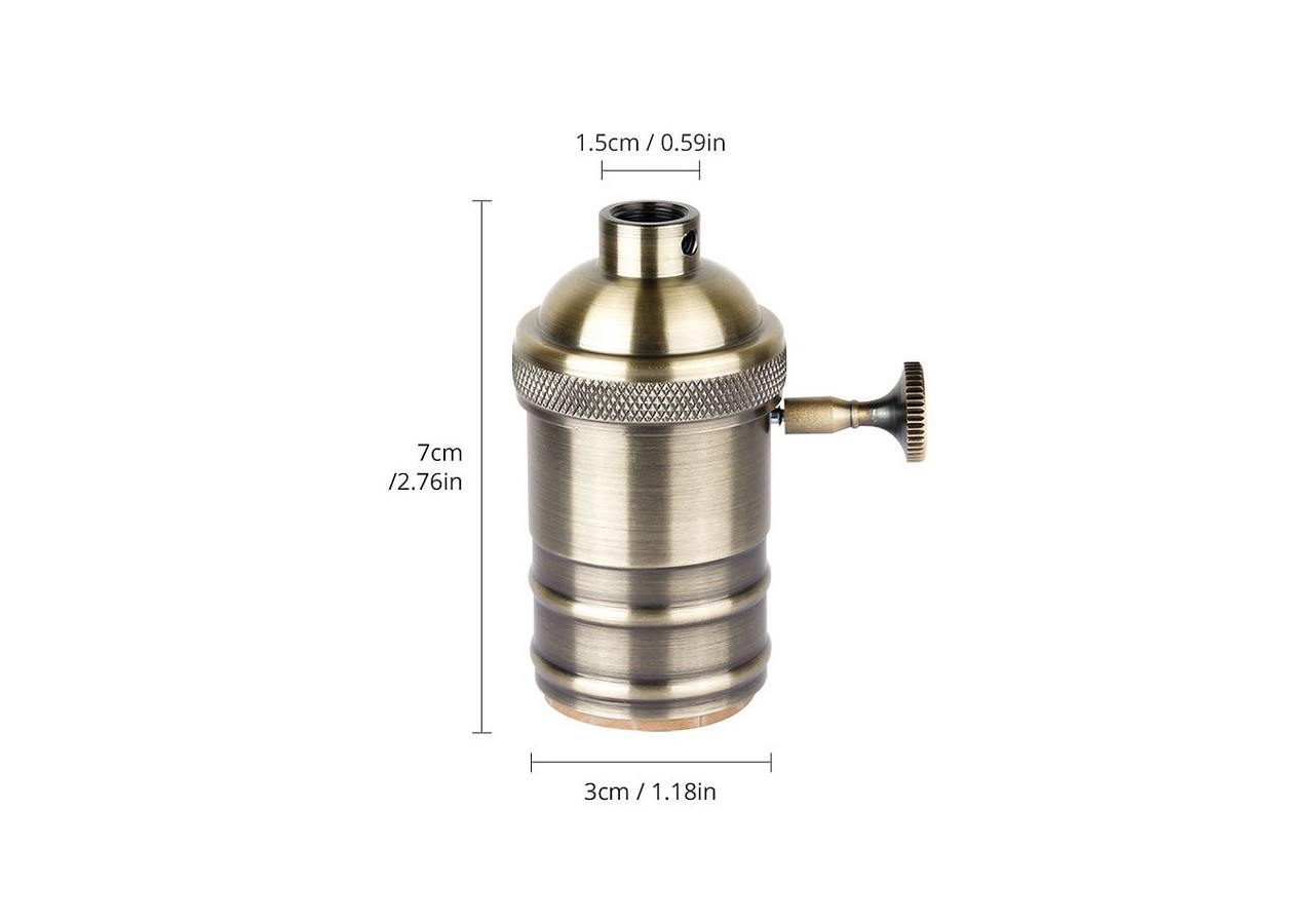 Douille E27 en finition bronze avec interrupteur (Vintage Serie) - LV102-BR - Barcelona LED