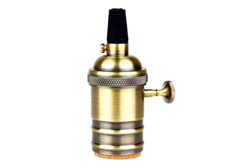 Douille E27 en finition bronze avec interrupteur (Vintage Serie) - LV102-BR - Barcelona LED