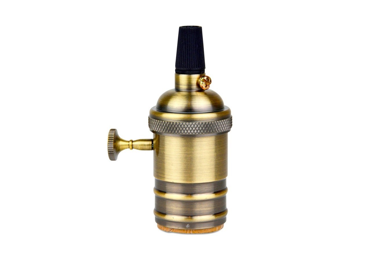 Douille E27 en finition bronze avec interrupteur (Vintage Serie) - LV102-BR - Barcelona LED