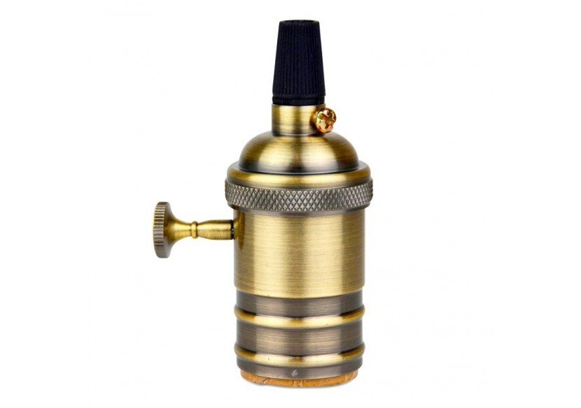Douille E27 en finition bronze avec interrupteur (Vintage Serie) - LV102-BR - Barcelona LED