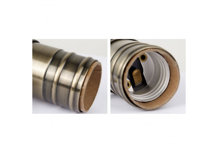 Douille E27 en finition bronze avec interrupteur (Vintage Serie) - LV102-BR - Barcelona LED