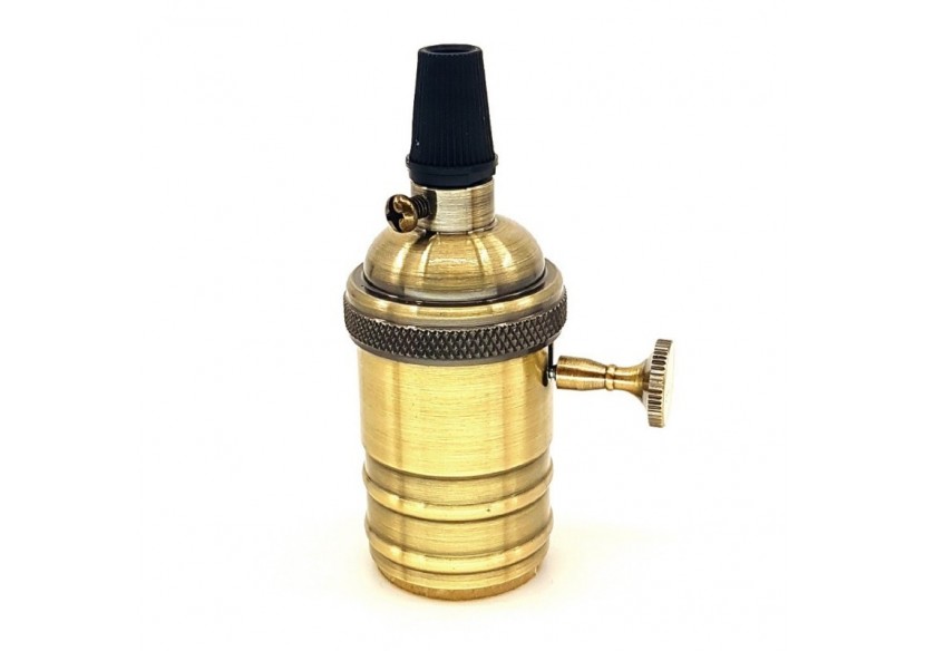 Douille E27 en finition bronze avec interrupteur (Vintage Serie) - LV102-BR - Barcelona LED
