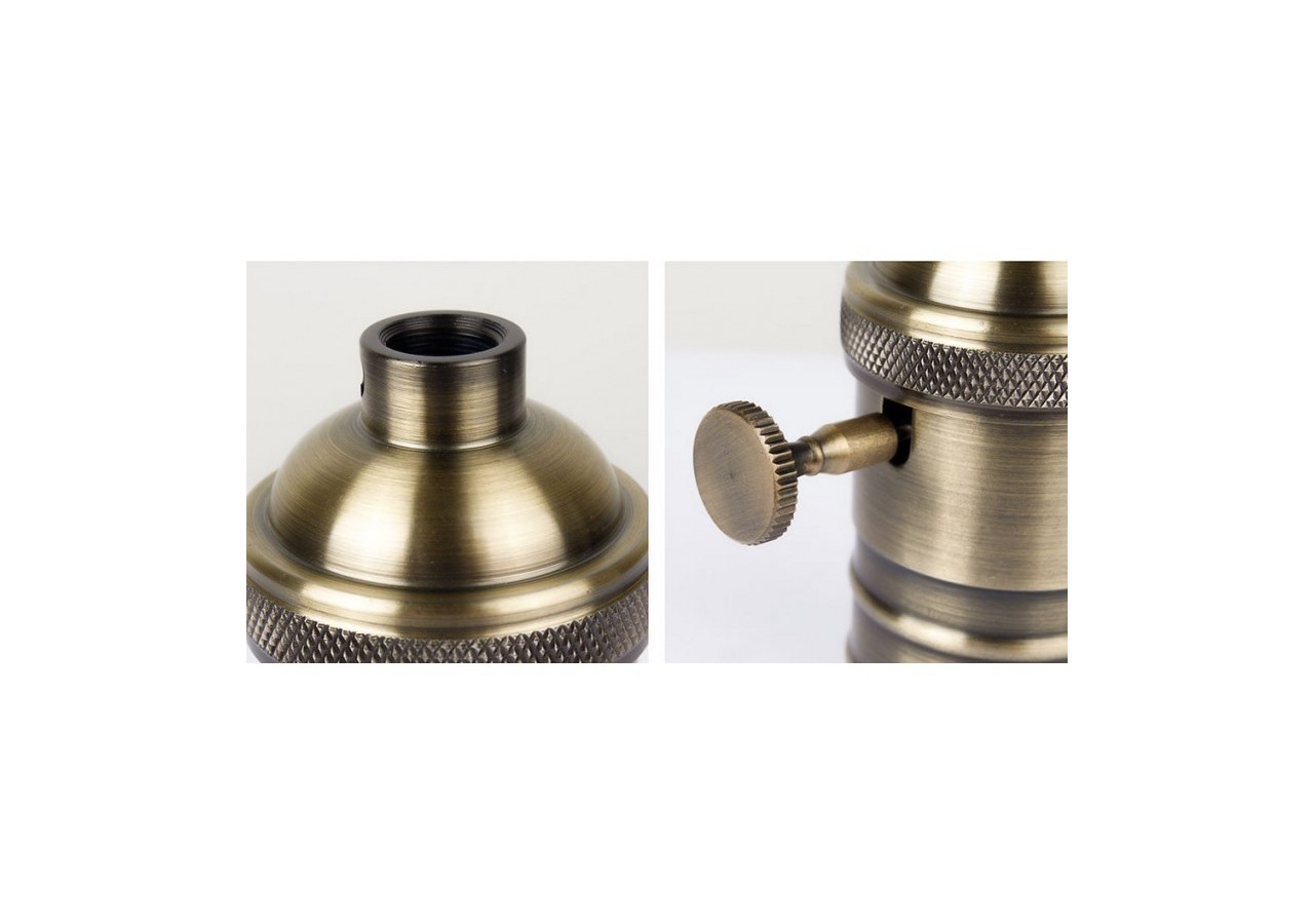 Douille E27 en finition bronze avec interrupteur (Vintage Serie) - LV102-BR - Barcelona LED