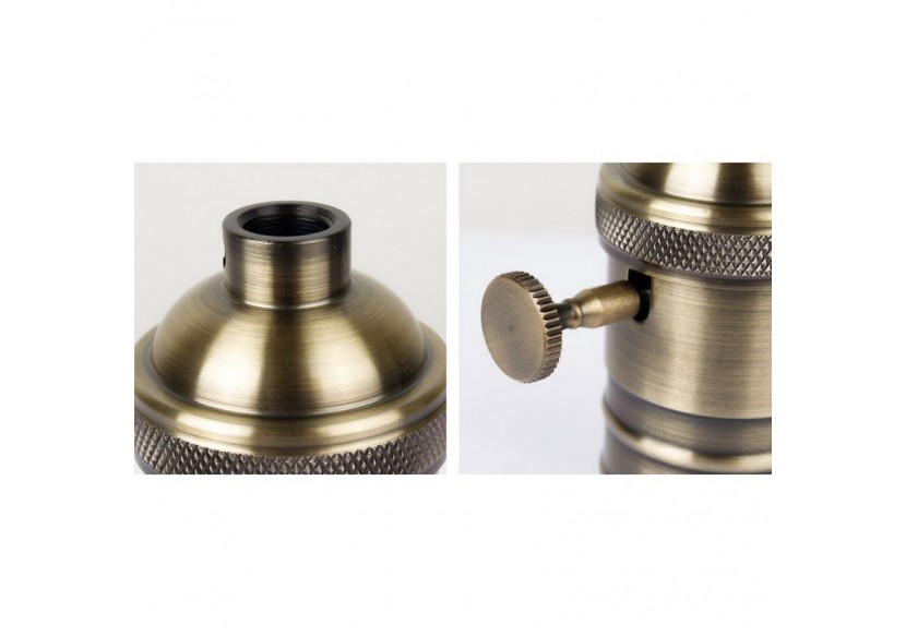 Douille E27 en finition bronze avec interrupteur (Vintage Serie) - LV102-BR - Barcelona LED