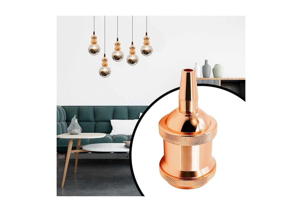 Douille E27 Dorée Rose Vintage Series - LV107-GLDR - Barcelona LED