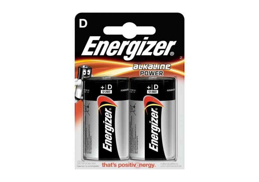 Pile Energizer Alkaline Power LR20 (D) 1.5V Blister 2U - E301003400 - Barcelona LED