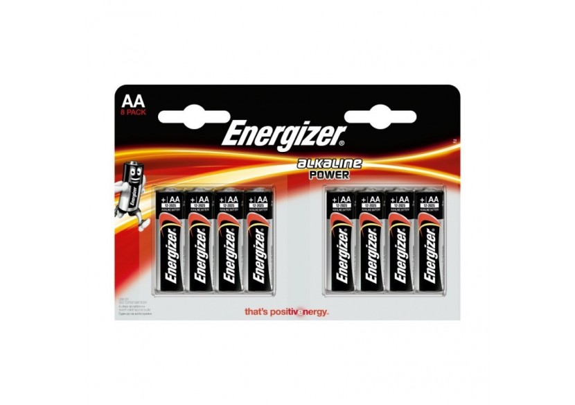 Pile Energizer Alkaline Power LR6 (AA) Blister 8 U - E300128001 - Barcelona LED