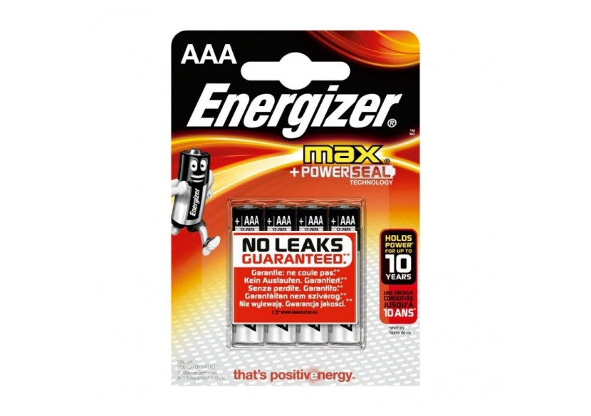 Pile Energizer Max LR03 (AAA) 1.5V Blister 4 U - E300124203 - Barcelona LED
