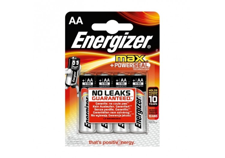 Pile Energizer Max LR6 (AA) 1.5V Blister 4 U - E300112503 - Barcelona LED