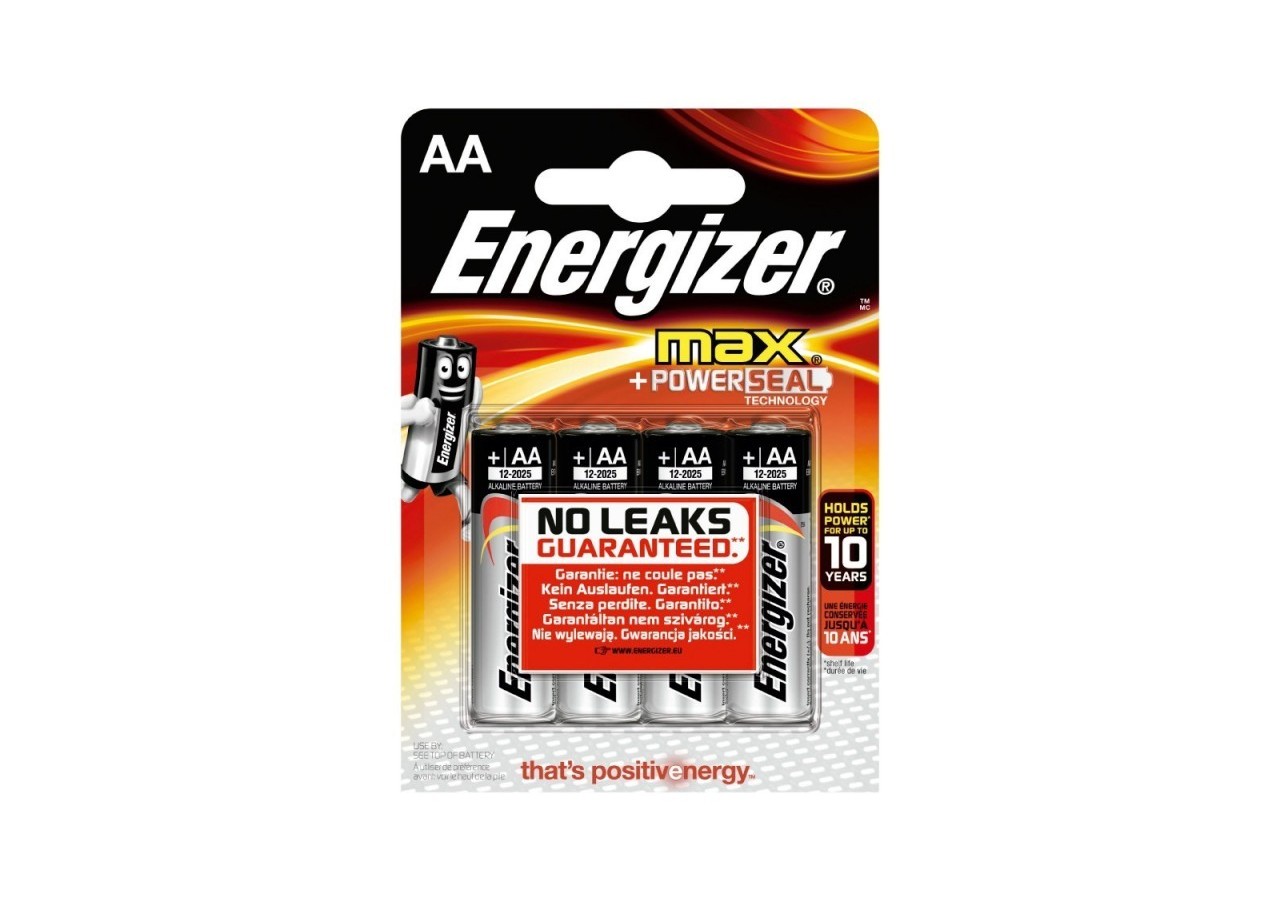 Pile Energizer Max LR6 (AA) 1.5V Blister 4 U - E300112503 - Barcelona LED