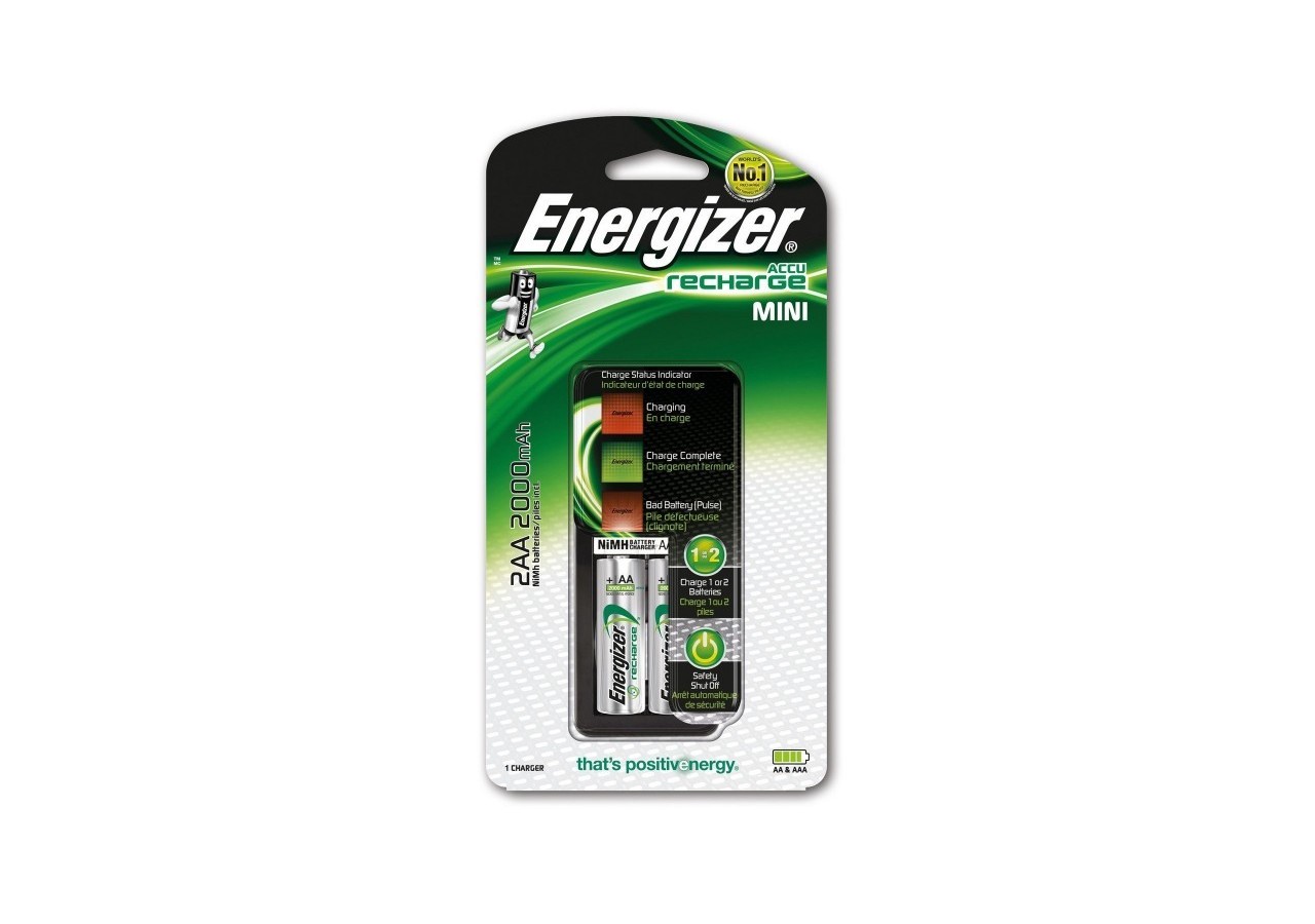 Chargeur de piles Energizer 2 HR6 (AA) 2000mAh avec 2 piles incluses - E300701300 - Barcelona LED