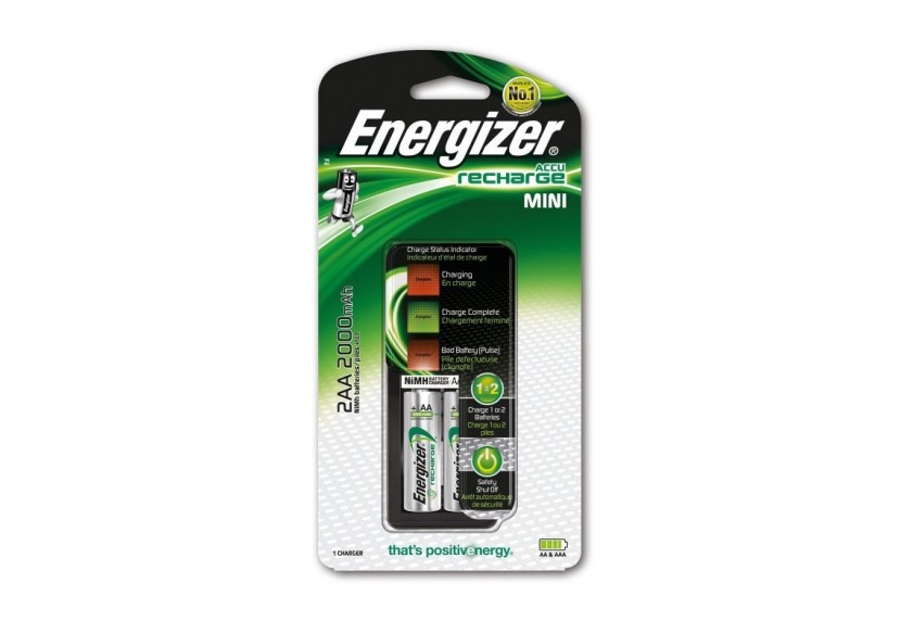 Chargeur de piles Energizer 2 HR6 (AA) 2000mAh avec 2 piles incluses - E300701300 - Barcelona LED Chargeur de piles Energizer 2 HR6 (AA) 2000mAh avec 2 piles incluses - E300701300 - Barcelona LED