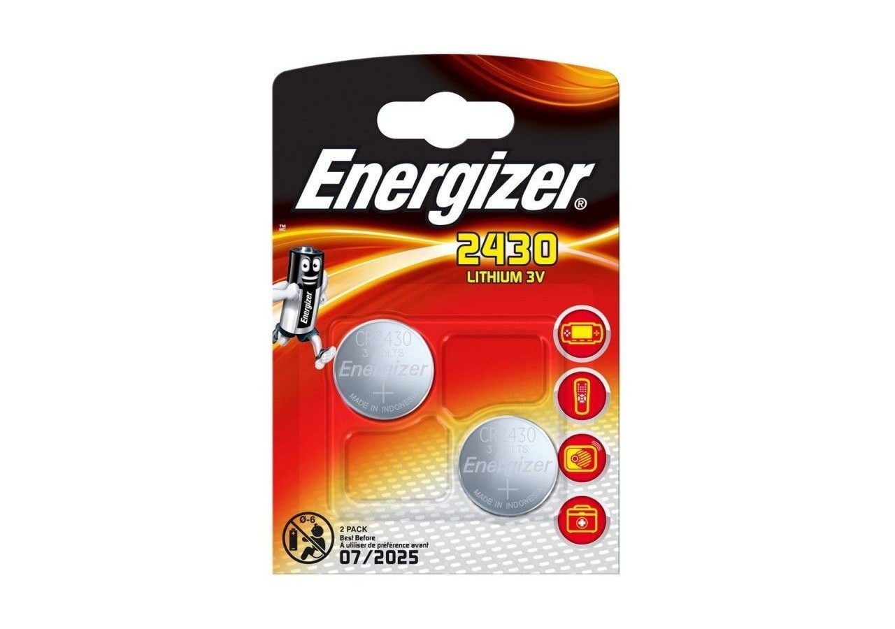 Piles Energizer CR2430 au lithium, 3V (2 unités) - E300830301 - Barcelona LED