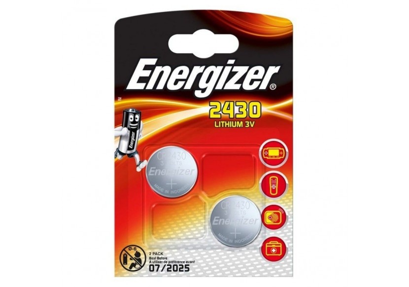 Piles Energizer CR2430 au lithium, 3V (2 unités) - E300830301 - Barcelona LED Piles Energizer CR2430 au lithium, 3V (2 unités) - E300830301 - Barcelona LED