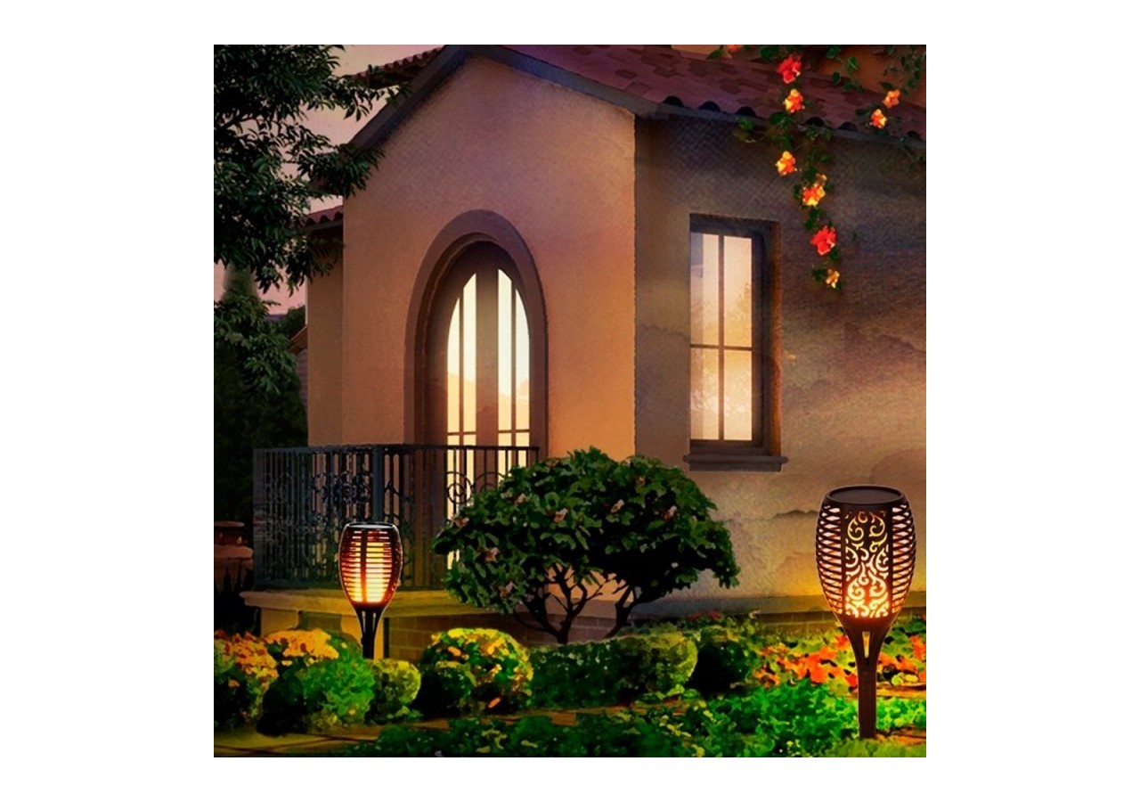 Flambeau solaire LED avec ampoule effet feu - SL10 - Barcelona LED