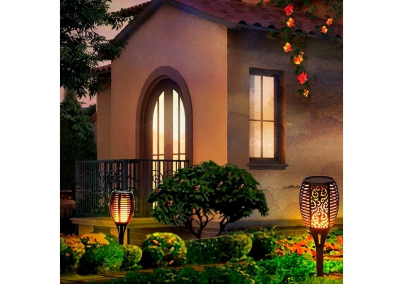 Flambeau solaire LED avec ampoule effet feu - SL10 - Barcelona LED Flambeau solaire LED avec ampoule effet feu - SL10 - Barcelona LED