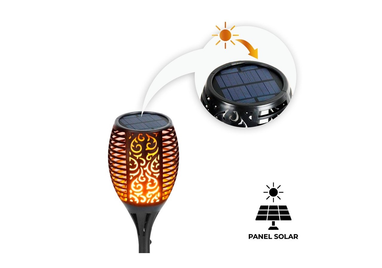 Flambeau solaire LED avec ampoule effet feu - SL10 - Barcelona LED
