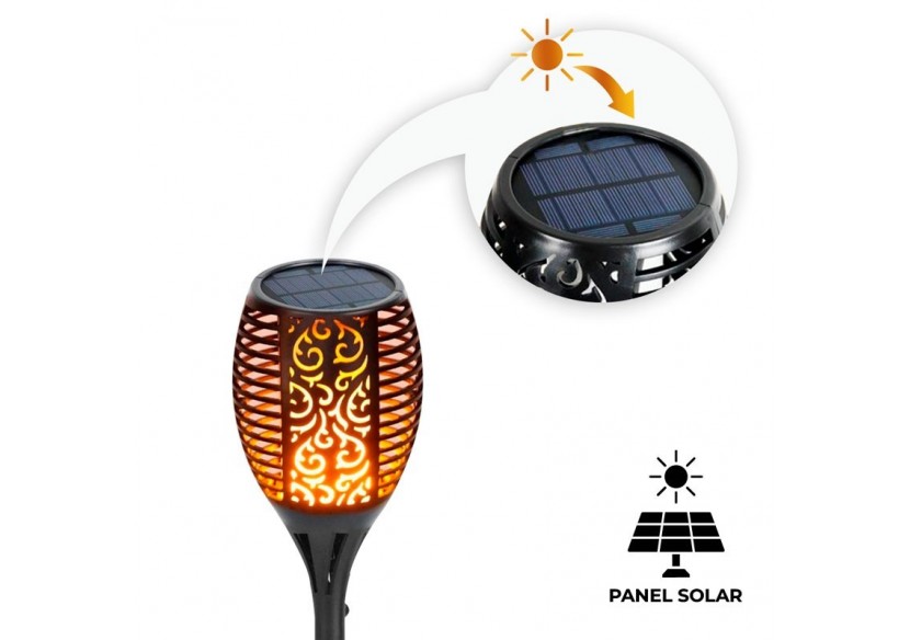 Flambeau solaire LED avec ampoule effet feu - SL10 - Barcelona LED Flambeau solaire LED avec ampoule effet feu - SL10 - Barcelona LED