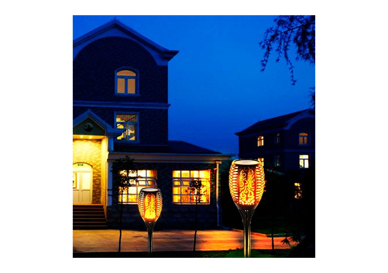 Flambeau solaire LED avec ampoule effet feu - SL10 - Barcelona LED