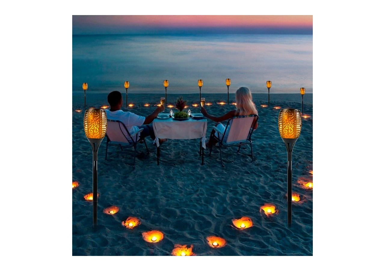 Flambeau solaire LED avec ampoule effet feu - SL10 - Barcelona LED