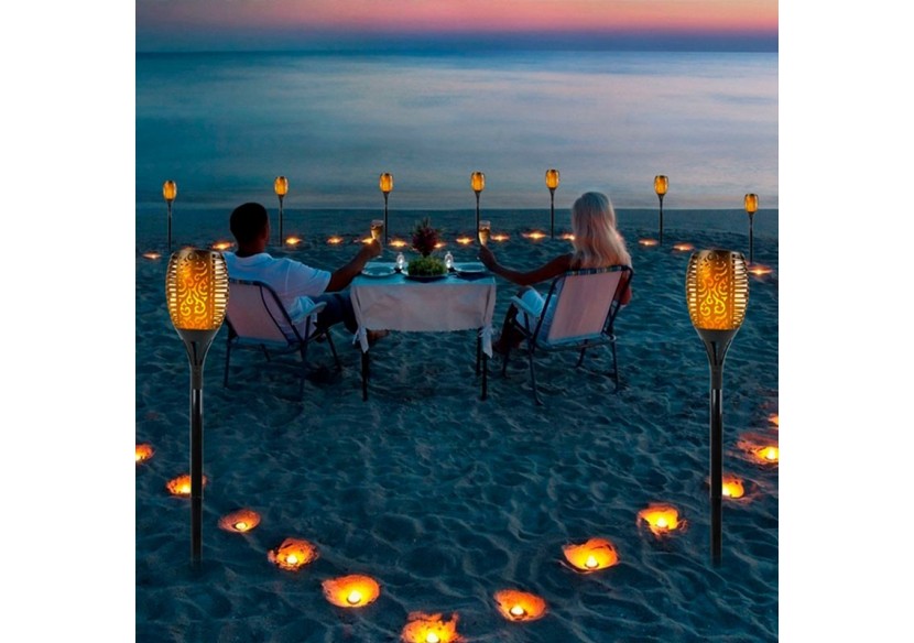 Flambeau solaire LED avec ampoule effet feu - SL10 - Barcelona LED Flambeau solaire LED avec ampoule effet feu - SL10 - Barcelona LED