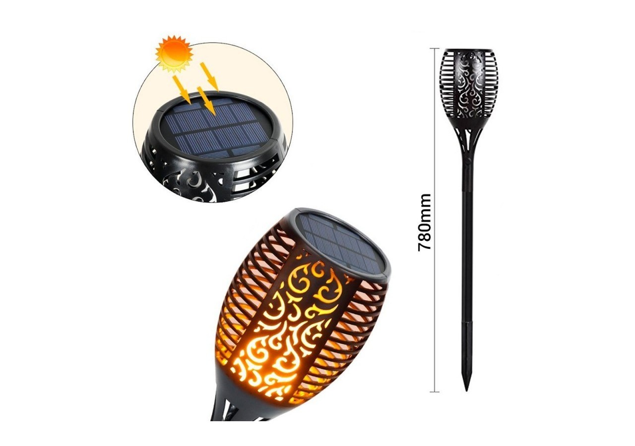Flambeau solaire LED avec ampoule effet feu - SL10 - Barcelona LED