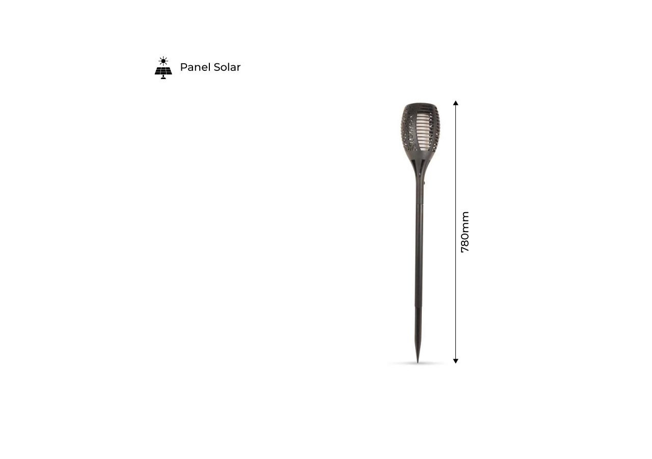 Flambeau solaire LED avec ampoule effet feu - SL10 - Barcelona LED