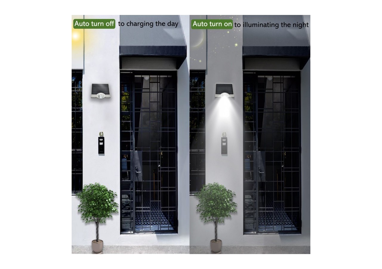 Applique murale solaire avec capteur 3,6 W IP44 - SL19-W - Barcelona LED